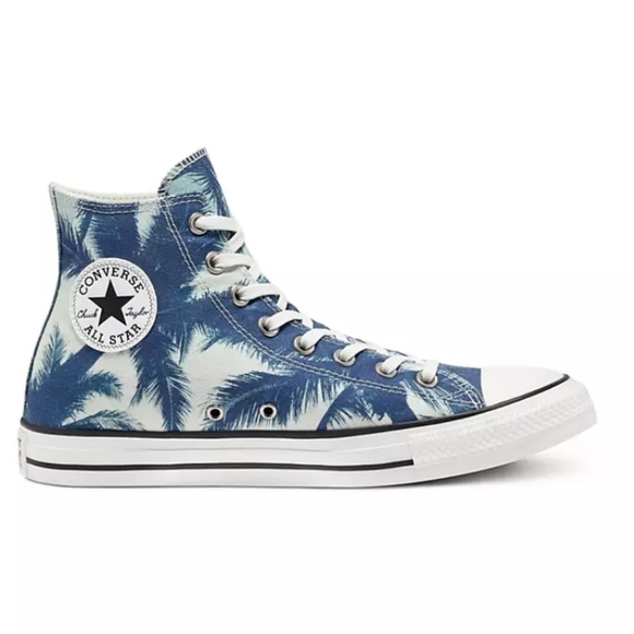Converse Chuck Taylor All Star High-Top Sneaker-Palm Trees, Men's 9/Women's 11 - Picture 2 of 4